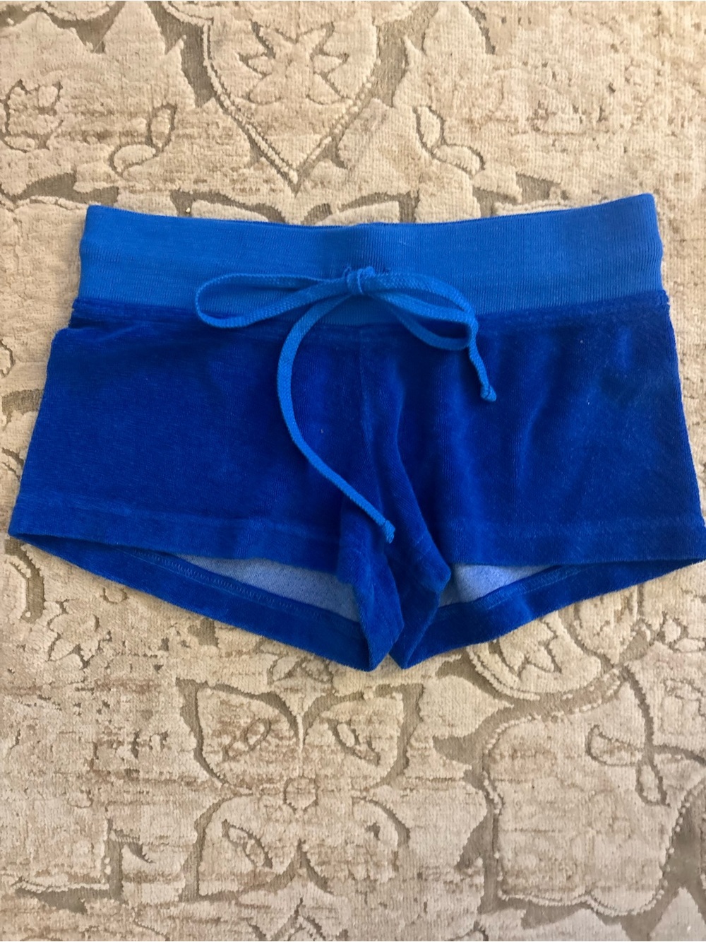 Hard Tail Royal Blue Terry Lounge Shorts with Drawstring Waist